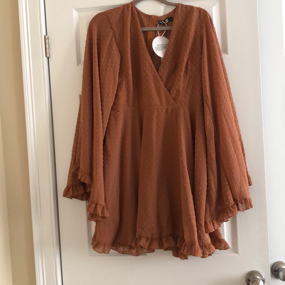 Boohoo ruffle dress